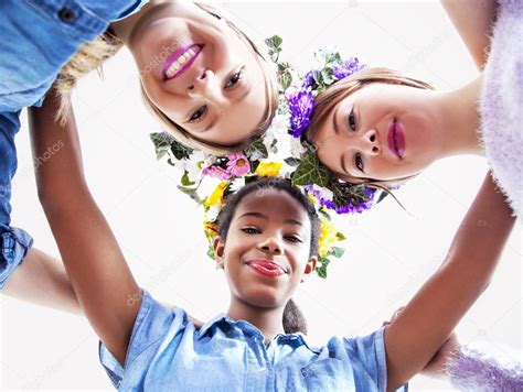 Cute Mixed Teens Cute Teenage Mixed Race Girls Smiling