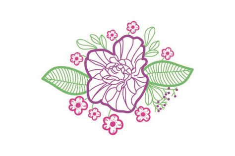 Download Flower Embellishment Design Outline Svg File