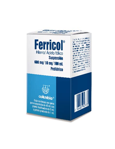Precio Ferricol 600 Mg10 Mg Suspensión Infantil Farmalisto Mx