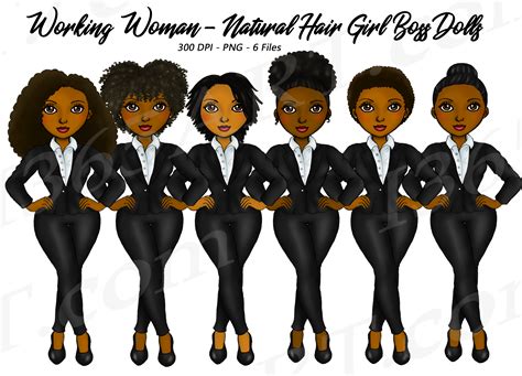 Working Woman Clipart Natural Hair Fashion Dolls Png I