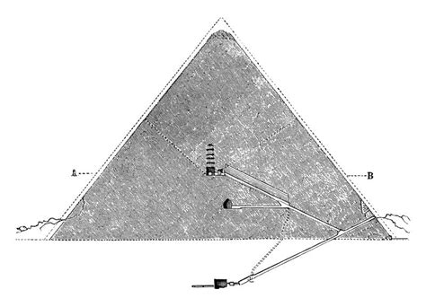 Great Pyramid Of Giza Egyptian Architecture Vintage Engraving Stock
