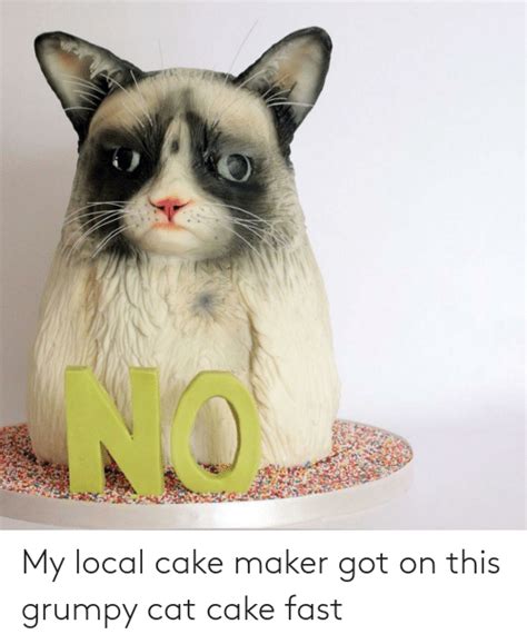 My Local Cake Maker Got On This Grumpy Cat Cake Fast Grumpy Cat Meme