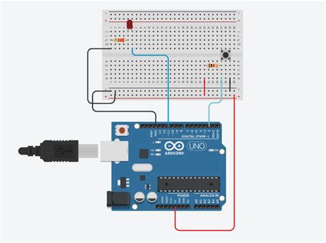 Controlling Led With A Push Button Using Arduino Uno Tutorial Diy