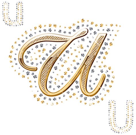 Alfabeto Decorado Dourado Com Strass Em Png Alfabetos Lindos