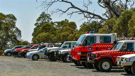 Tasmanian Fire Service Volunteers Work On An Emergency