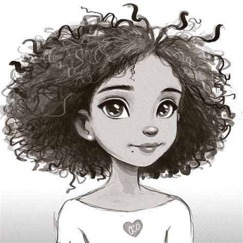 I Hope You Leave With A Smile Curly Hair Styles Curly Hair Drawing