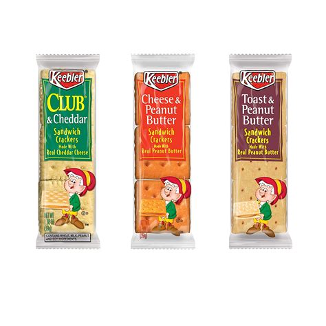 Keebler Variety Pack Club And Cheddar Cheese And Peanut Butter Toast