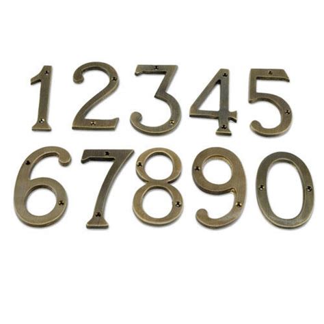 Antique Brass Traditional House Numbers House Numbers And Letters Address Plaques And House