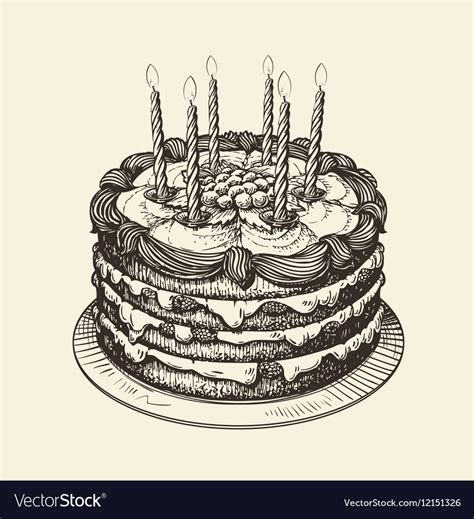 32 Awesome Image Of Birthday Cake Drawing