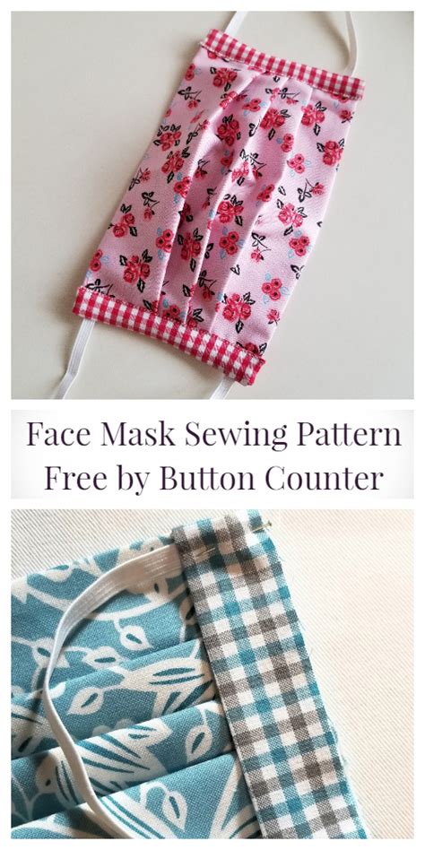 Here are 2 face mask patterns you can sew for the family, with or without a sewing machine. Fabric Face Mask Free Sewing Patterns + Video | Fabric Art DIY