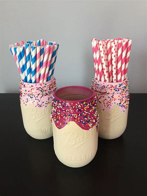 Mason Jar Sprinkles Cupcake Jar Sprinkle Jar Donut Party Party