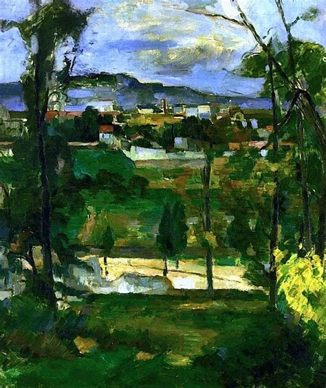 Village Behind Trees Ile De France Paul Cezanne Circa 1879 Paul