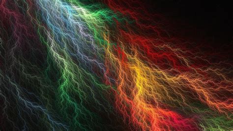 Online Crop Multicolored Lightning Artwork Digital Art Simple