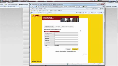 Retourenschein ausfüllen und ausdrucken, einwandfrei. Erklärung des DHL Retourenportals - YouTube