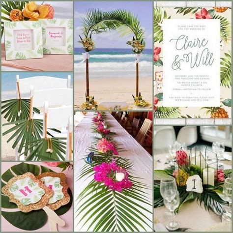 palm tree with tropical flower beach wedding ideas from tropicalwedding palm
