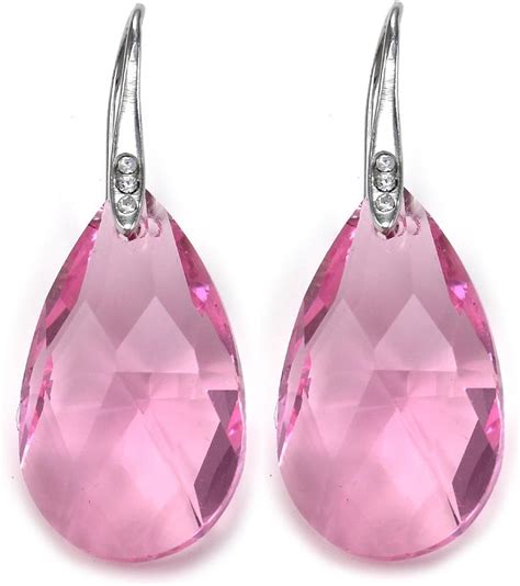 Amazon Com Light Pink Chandelier Teardrop Drop Prom Earrings Dangle