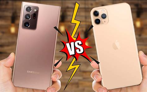 You should go for the iphone 11 pro or 11 pro max. Galaxy Note 20 Ultra 5G vs iPhone 11 Pro Max - Design ...