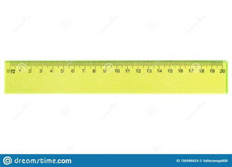 Yellow Ruler Isolated On White Stock Photo Image Of Colorful