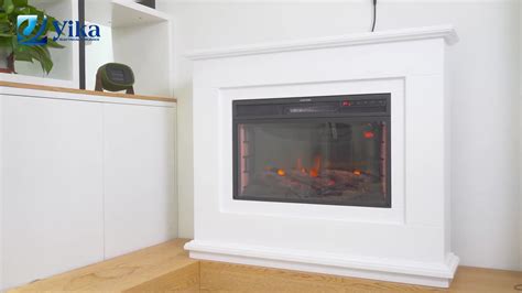 The center panel showcases a screen with faux flame that is easily adjustable with the included remote or discrete control panel. Decorative Electric Fireplace With Mantel - Buy Electric ...