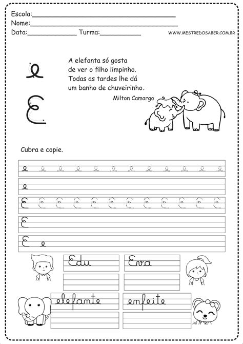 Caderno De Caligrafia Para Imprimir Mestre Do Saber