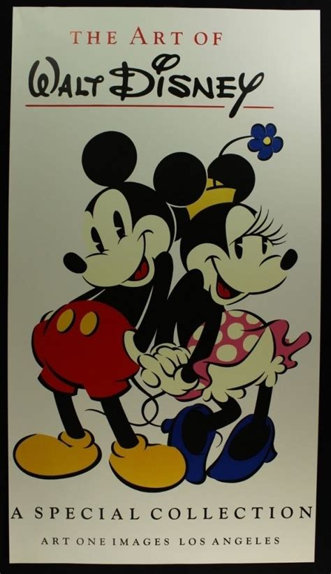 walt disney mickey and minnie mouse the art of walt disney 19x35 a special collection lithograph