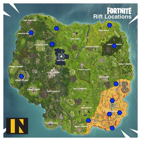 Fortnite Rift Locations Season 6 Map Shows Where All The Portals Are Now