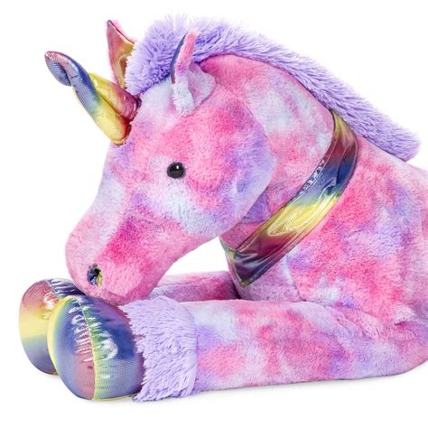 Bcp 52in Kids Extra Large Plush Rainbow Unicorn Stuffed Animal W Soft