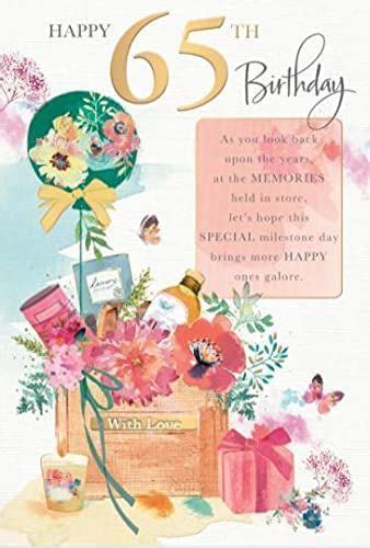 65th Birthday Card For Her Birthday Cards For Women 65th Birthday