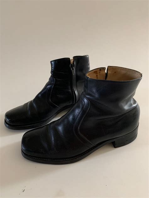 Vintage Florsheim Leather Beatle Boots Size 8 Etsy