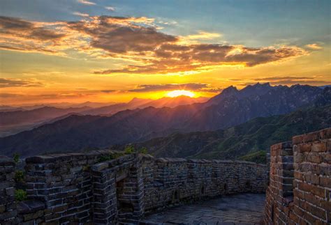 Great Wall Of China Great Wall Of China Scenic Photography Best Sunset