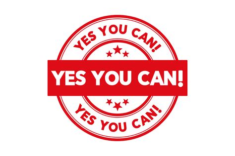 Round Yes You Can Stamp Psd Psdstamps