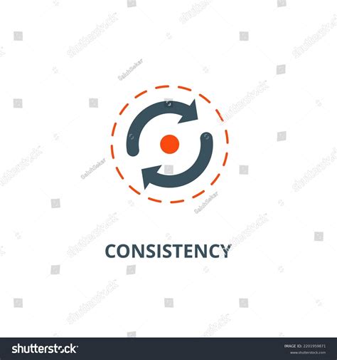 Consistency Icon Simple Element Illustration Concept Stock Vector