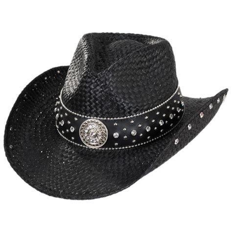 Kenny K Rhinestone Raffia Straw Western Hat Cowboy And Western Hats