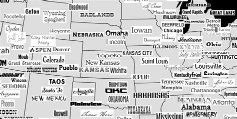 Us Font Map The United Fonts Of America The Statesider