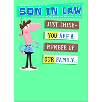 Humorous Son In Law Birthday Card Plk Amazon Co Uk Office Products