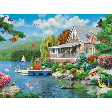 Easy to hard, hundreds in stock. Memory Lane Lakeside Memories Large 300 Piece EZ Grip ...