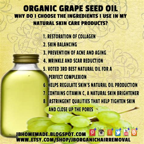 Grapeseed oil benefits & uses. JBHomemade Sugaring and Skincare: 27 benefits of ...