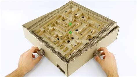 How To Make Marble Maze Game From Cardboard Youtube Maze Game