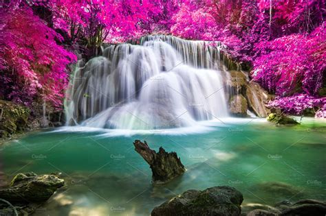 Amazing Waterfall ~ Nature Photos ~ Creative Market