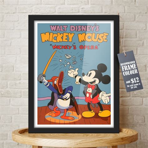 Art Prints Art Prints 30x40cm Movie Music And Tv Mickey Mouse In