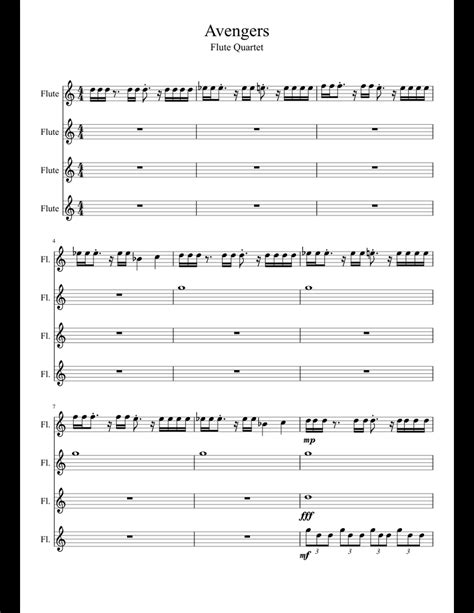 Avengers Main Theme Sheet Music For Flute Download Free In Pdf Or Midi