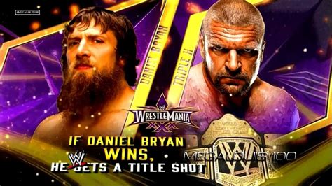 Their match will kick off the action tonight at wrestlemania 30. WWE Wrestlemania 30 Match Card - Daniel Bryan vs. Triple H HD - YouTube