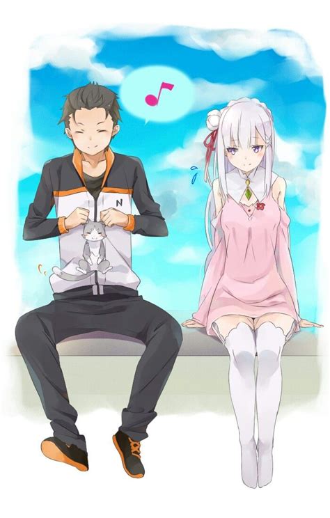 Subaru And Emilia Rezero Rezero Pinterest Subaru Anime And