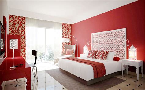 Red Color Master Bedroom