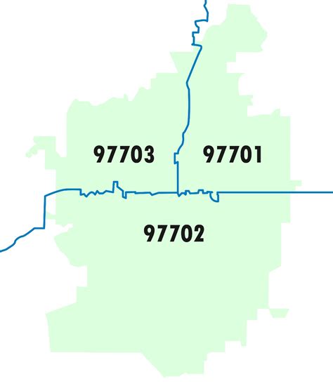 Bend Oregon Zip Code Wall Map Red Line Style By Marke
