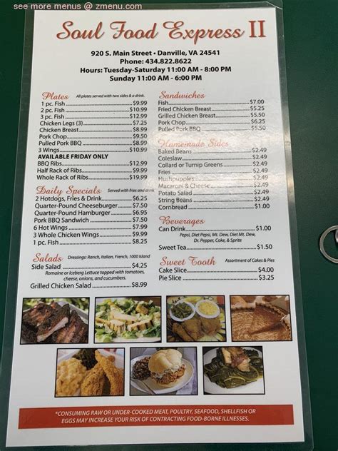 Soul food christmas menu traditional southern recipes. Online Menu of Soul Food Express Restaurant, Danville, Virginia, 24540 - Zmenu