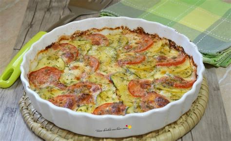 Accendere il forno a 180°; Zucchine patate e pomodori al gratin - Vorrei diventare ...