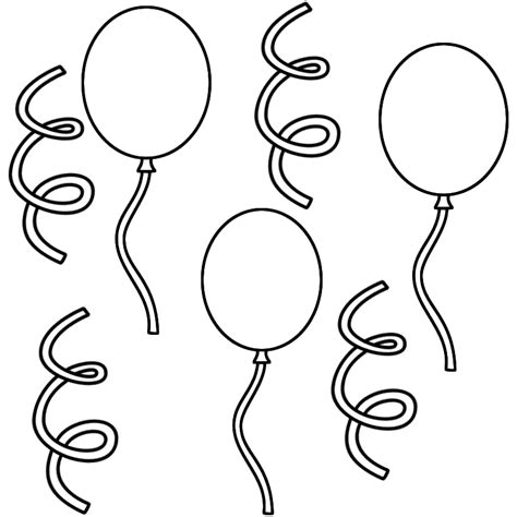 Free Printable Balloons Coloring Home Ee3