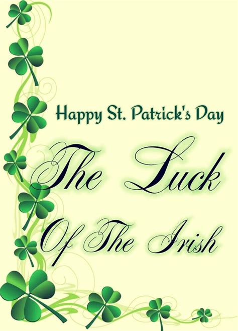 St Patricks Day Sentimental Best Quotes Irish Greetings Herbs