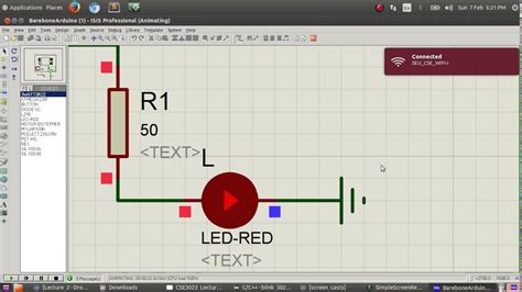 Blinking Led Using Proteus Simulator Youtube